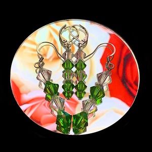 “Mommy and Me” earring set w/ Swarovski crystals